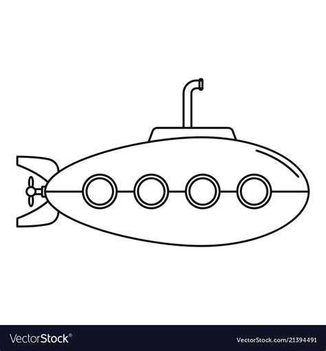 This will become the sail plane. Submarine icon outline style Royalty Free Vector Image