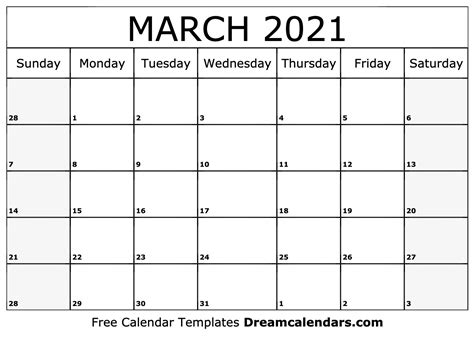 Here we have put together the best printable free march 2021 calendars hat you can use for your home and office. March 2021 calendar | free blank printable templates