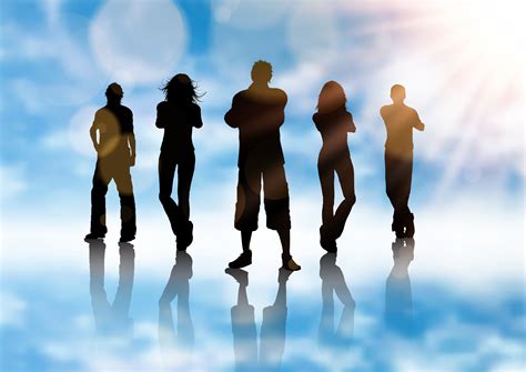 Silhouette Of A Group Of People 952757 Vector Art At Vecteezy
