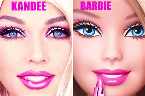Youtube Star Kandee Johnson Does Amazing Barbie Makeup Tutorial Daily