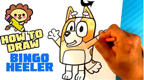 How To Draw Bingo Heeler From Bluey Easy Pictures To Draw Pictures