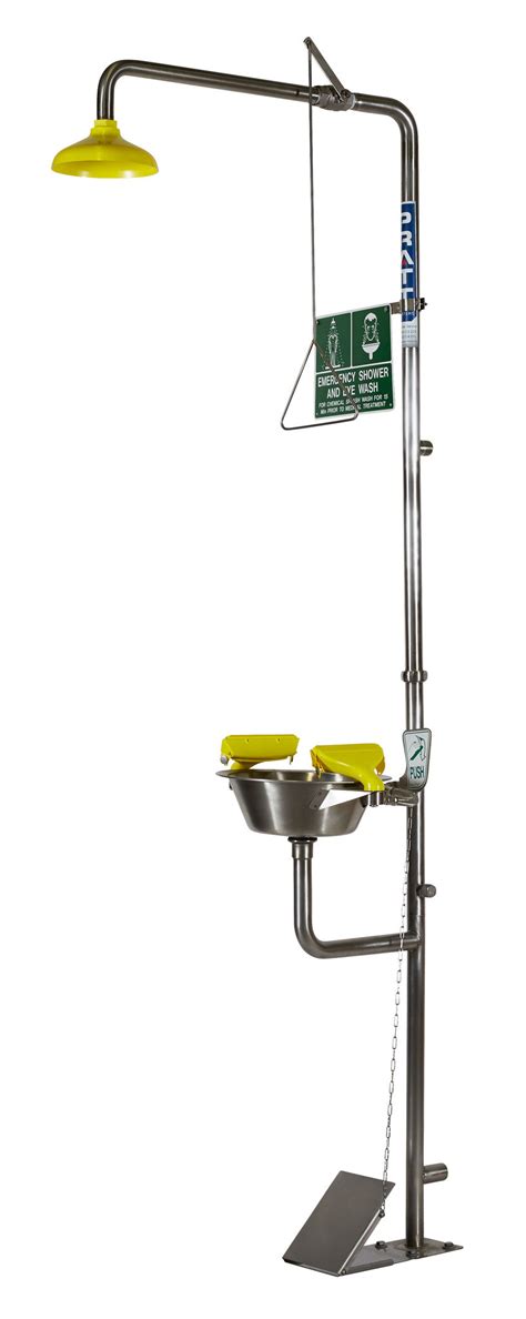 Pratt Combination Safety Shower And Eye Face Wash Hand And Foot Operated W Dg Safety