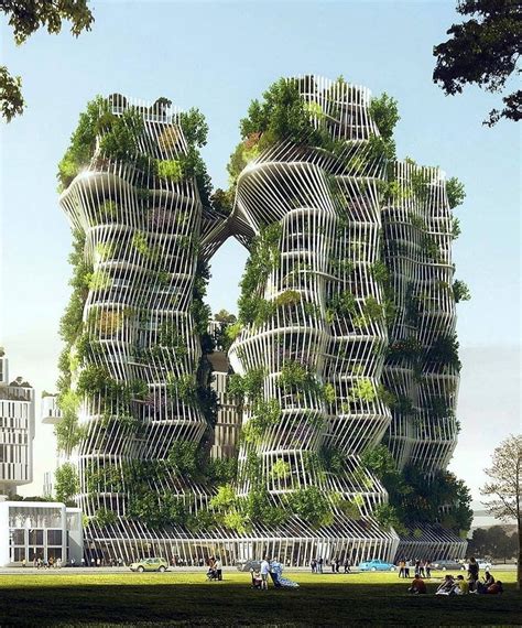 Futuristic Green Building Concept