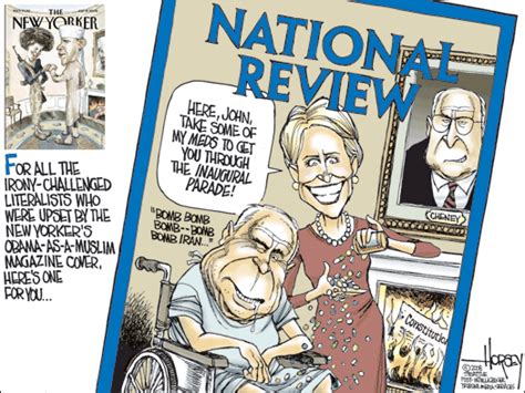 News satire is a type of parody presented in a format typical of mainstream journalism, and called a satire because of its content. The McCain cartoon satire | Salon.com