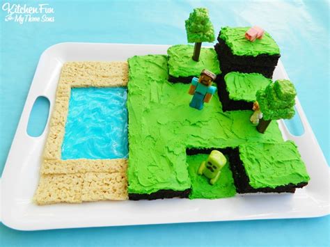 Minecraft Birthday Cakes Easy Minecraft Birthday Party Cake Kitchen Fun