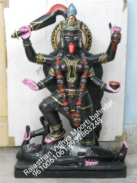 Painted Hindu Black Marble Kali Mata Statue For Worship At Rs 25000 In Jaipur