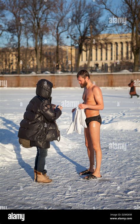 Naked Man Snow Telegraph