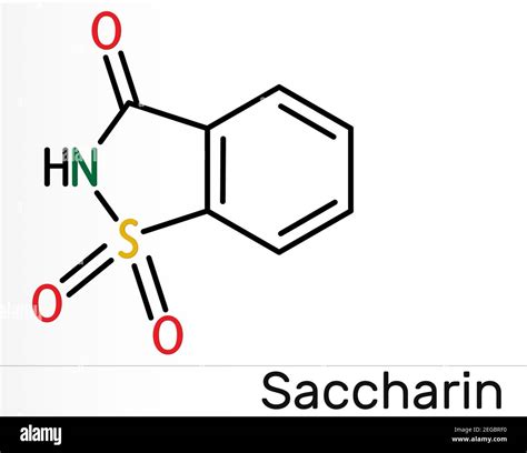 Saccharin Molecule It Is Artificial Sweetener Sweetening Agent