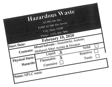 California Hazardous Waste Labeling Requirements