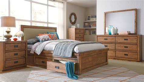 Oak bedroom furniture sets | washed oak queen sleigh. Silver Lake Storage Bedroom Set (Honey Pine) - Bedroom ...