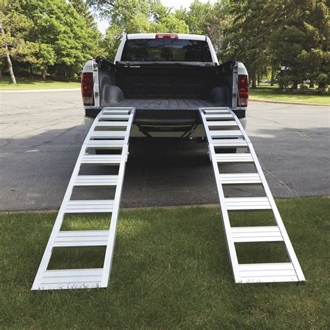 Ultra Tow Folding Arched Aluminum Loading Ramp Set — 1500 Lb Capacity