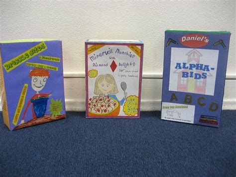 Cereal Box Project Examples Ms Kelly Sr Elementary Literacy