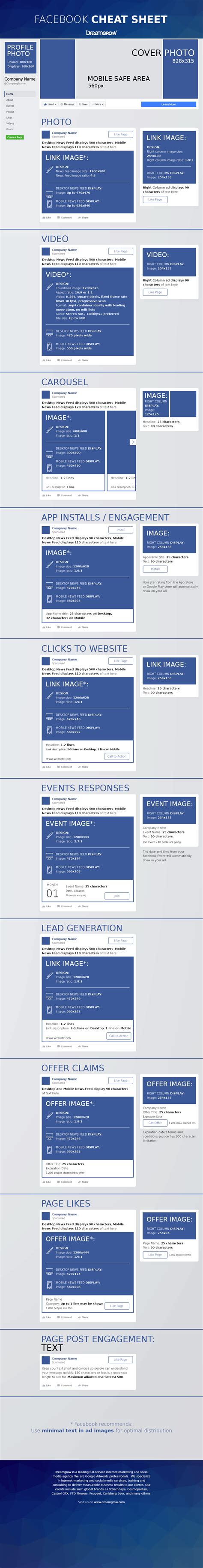 The Ultimate Cheat Sheet For Facebook Image Sizes Inf