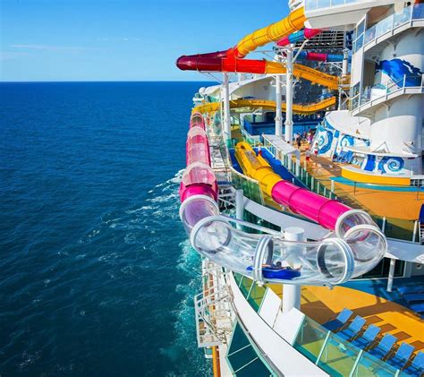 In 2010 allure of the seas was launched as the world's largest cruise ship—just slightly bigger than sister ship oasis of the seas. Navigator of the Seas new water slide! in 2020 | Navigator of the seas, Royal caribbean ships ...