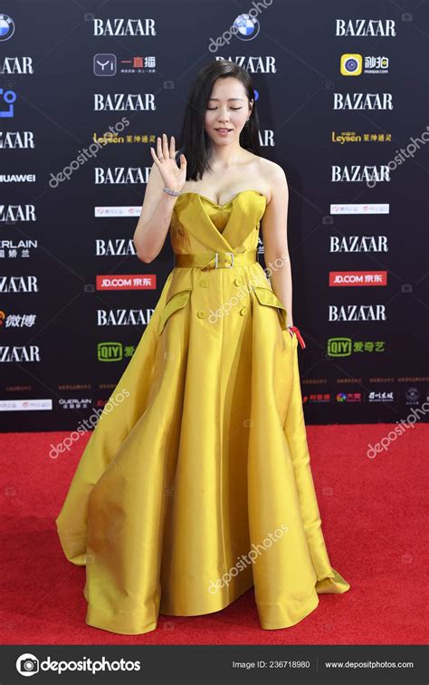 Chinese Singer Zhang Liangying Poses She Arrives Red Carpet 2017