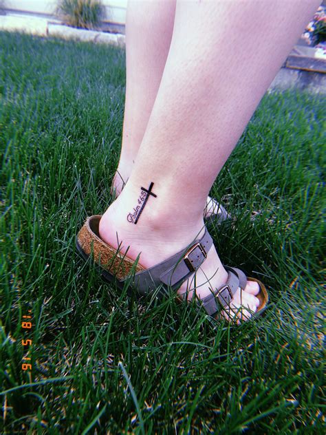 Cute Small Ankle Tattoo Psalm 465 God Is Within Her She Will Not