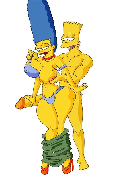 Rule 34 Areola Bart Simpson Big Breasts Erect Nipples Erection Female Human Male Marge Simpson