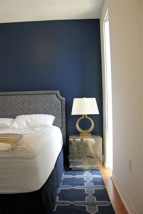 Navy Blue Bedroom Accent Wall Variant Living In 2020 Blue Accent