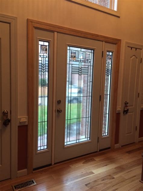 Full Glass Entry Door With Sidelights Glass Designs