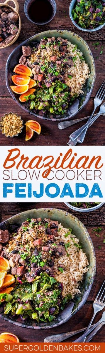 Mexican black beans and rice. Slow cooker Brazilian feijoada - rich pork stew with black ...