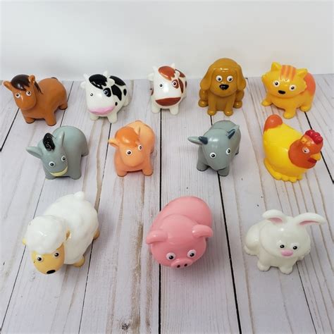 Toys Boley Farm Animals 12 Plastic Figures No Bucket Poshmark