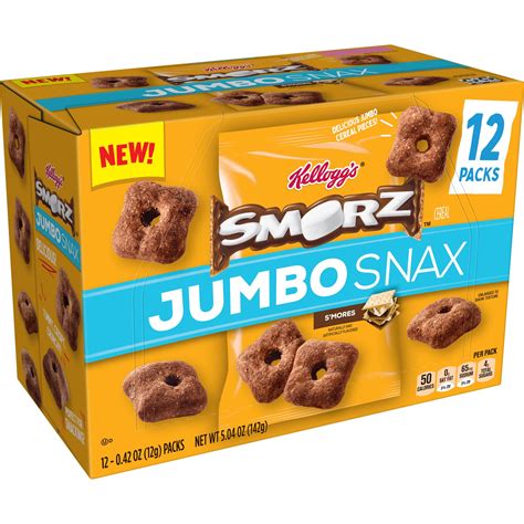 Kellogs Smorz Jumbo Cereal Snacks Smores On The Go Snacking 504 Oz