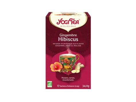 Yogi Tea Gingembre Hibiscus Bio 17 Sachets Pharmacie En Ligne