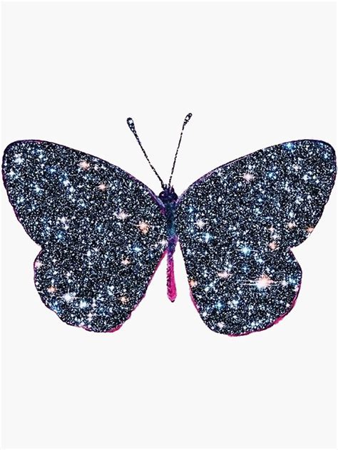 Glitter Butterfly Sticker By Byoungcollages In 2020 Iphone