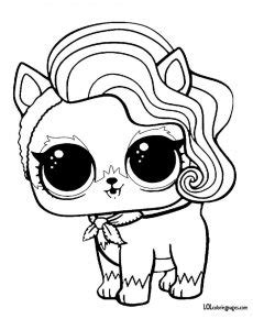 Each doll is a great example of fashion and style. LOL Pets coloring pages (animal dolls) Print for free