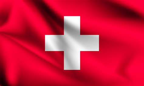 Switzerland Flag Blowing In The Wind 1228861 Vector Art At Vecteezy