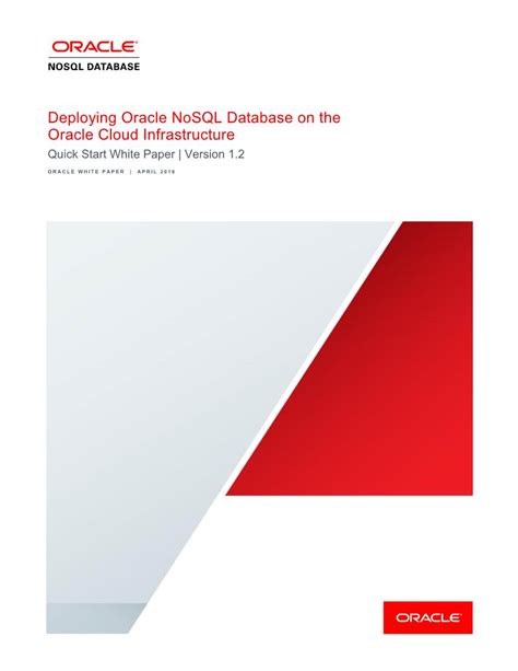 Deploying Oracle Nosql Database On The Oracle Cloud Infrastructure