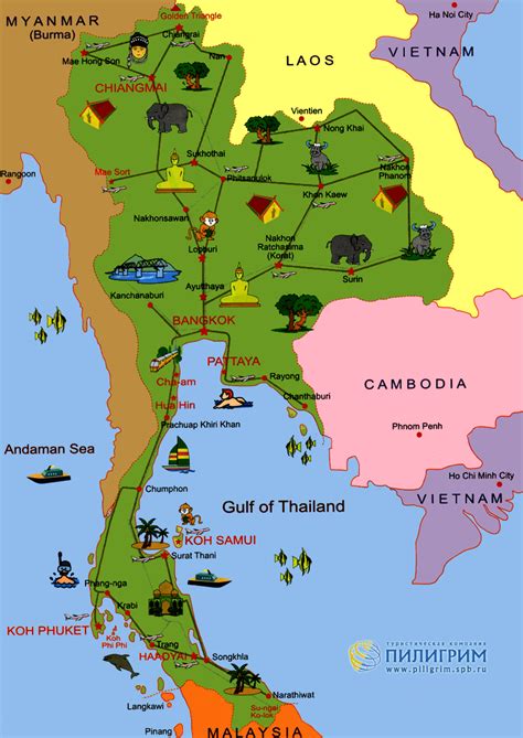 Detailed Tourist Map Of Thailand Thailand Detailed To Vrogue Co