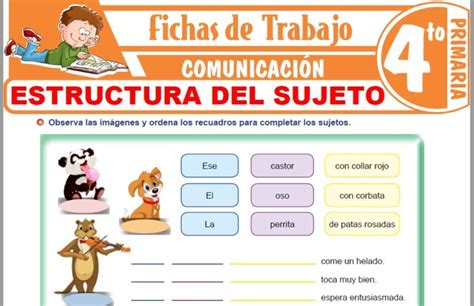 Comunicación Para Cuarto De Primaria Fichas De Trabajo