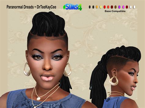 Paranormal Dreads By Drteekaycee The Sims Resource Sims 4 Hairs