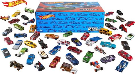 Hot Wheels Set Of 50 Toy Trucks And Cars In 164 Scale