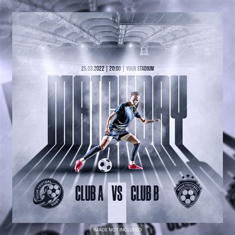 Premium Psd Soccer And Football Match Schedule Club Square Social