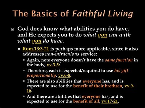 Ppt The Basics Of Faithful Living Powerpoint Presentation Free