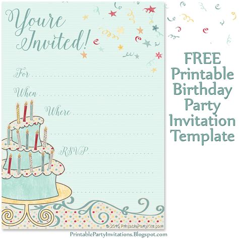 Free Printable Party Invitations Whimsical Birthday Party I