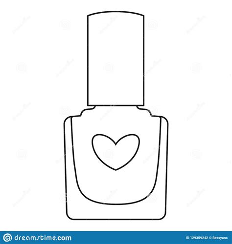 These are going to be the colors for the polish inside. Line Art Black And White Nail Polish Bottle Stock Vector ...