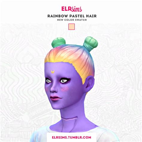 Rainbow Pastel Hair At Elrsims Sims 4 Updates
