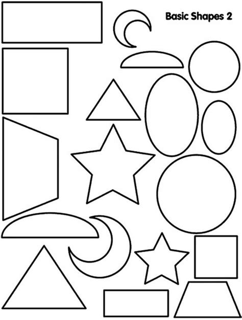 shapes lesson  kid coloring page netart