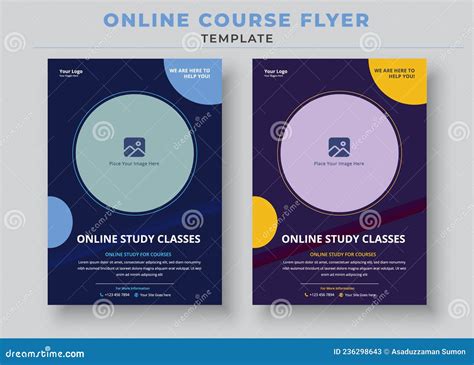 Course Flyer Template Online Class Flyers Education Flyer Online