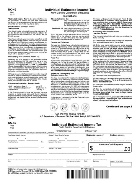 Nc Fillable Tax Forms Printable Forms Free Online