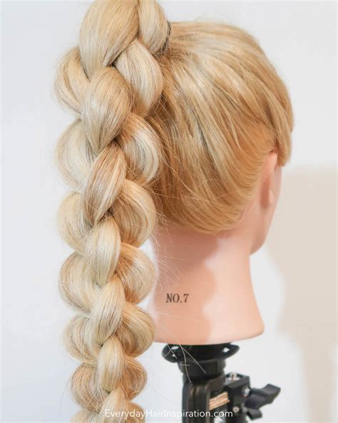 It does take some time to get used to it, but the result is quite pleasing to the eye. How to 4 strand round braid - Everyday Hair inspiration