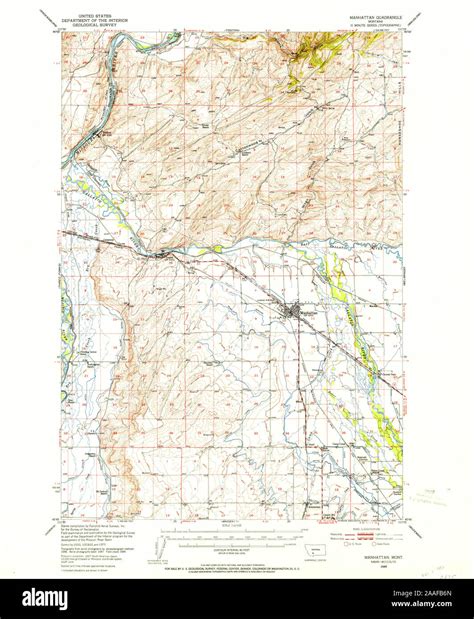 Map Of Manhattan Montana Hi Res Stock Photography And Images Alamy