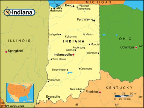 Map Of Ohio And Indiana Border