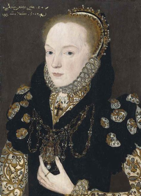 Master Of The Countess Of Warwick Portrait Of Katherine De Vere Lady
