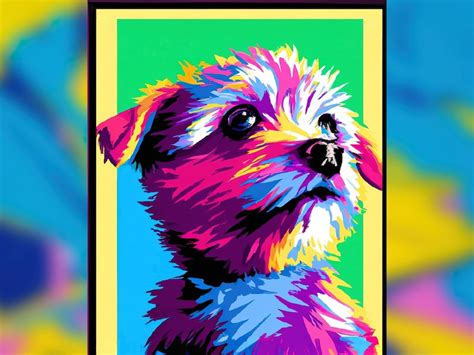 Pop Art Pet Portrait Custom Pet Pop Art Pop Art Dog Etsy