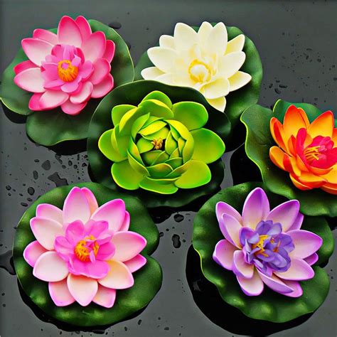 1pc artificial lotus leaf floating water lily flower plants pond pool decoration floating