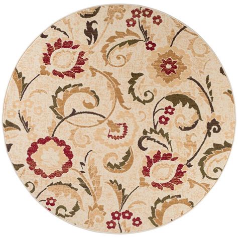 Adding an area rug to your home has many benefits. Tayse Rugs Laguna Ivory 7 ft. 10 in. x 7 ft. 10 in. Round ...